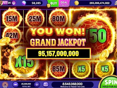 Winning Jackpot Screen on Slotozen